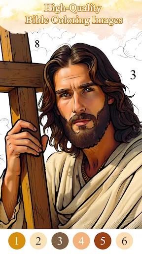 Gameplay screenshot 1 from Bible Color Paint By Number - Board game