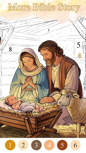 Gameplay screenshot 3 from Bible Color Paint By Number - Board game